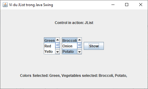 Lớp JList trong Java Swing Học lập trình Java Online