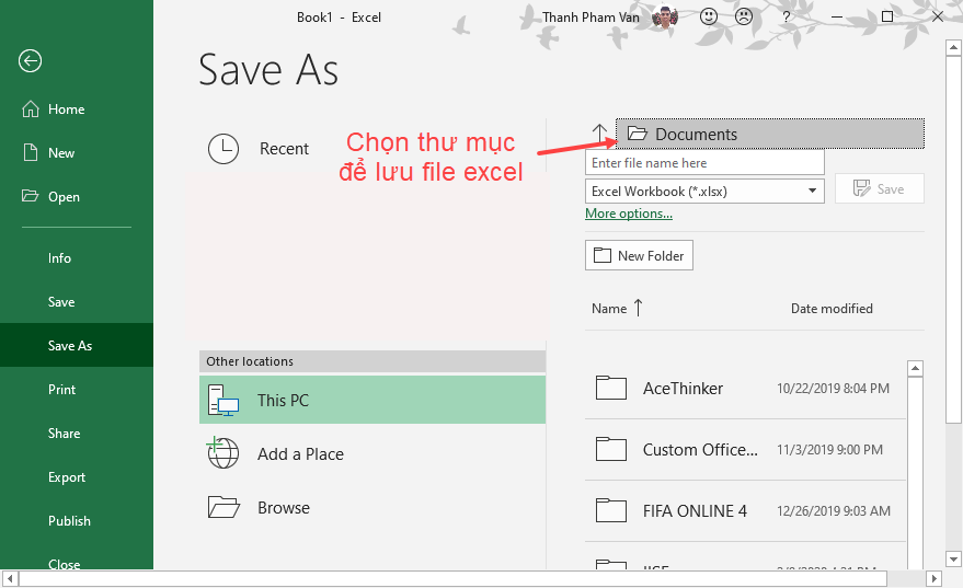 Lưu cửa sổ làm việc trong Excel