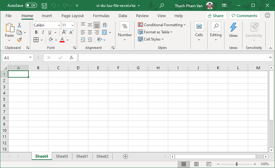Tạo bảng tính (Worksheet) trong Excel