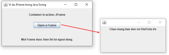 Lớp JFrame trong Java Swing