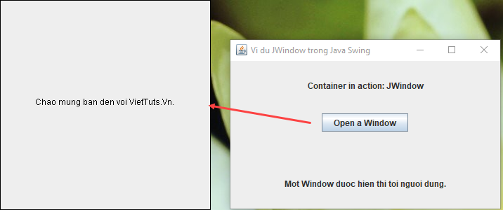 Lớp JWindow trong Java Swing