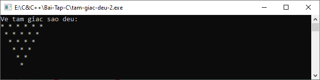 bài tập C++ - Vẽ tam giác đều trong C++