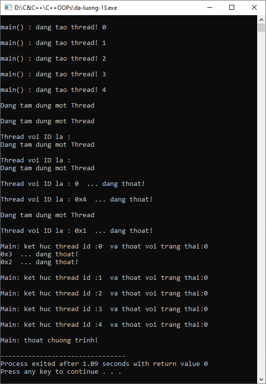 Đa luồng (Multithread) trong C++