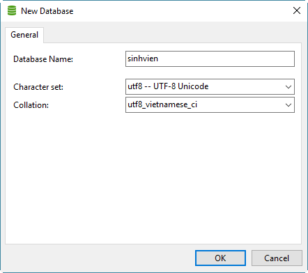 Tạo Database trong MySQL