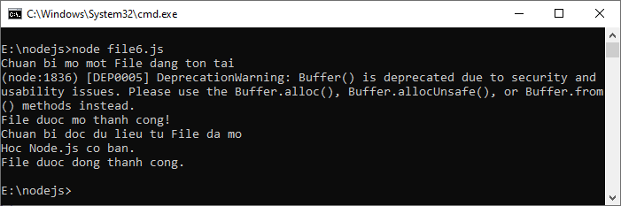 Đọc nghi file trong Node.js