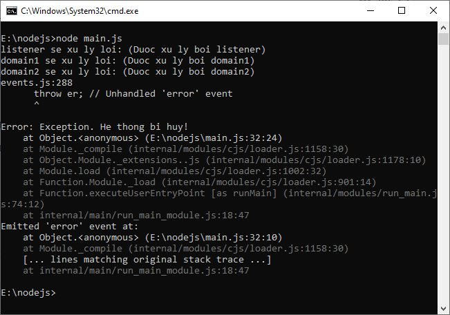 Domain Module trong Node.js