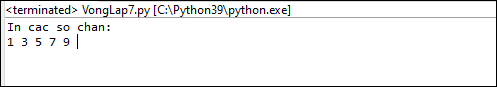 Bài tập vòng lặp trong Python