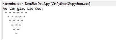 Bài tập Python - Vẽ tam giác đều trong Python