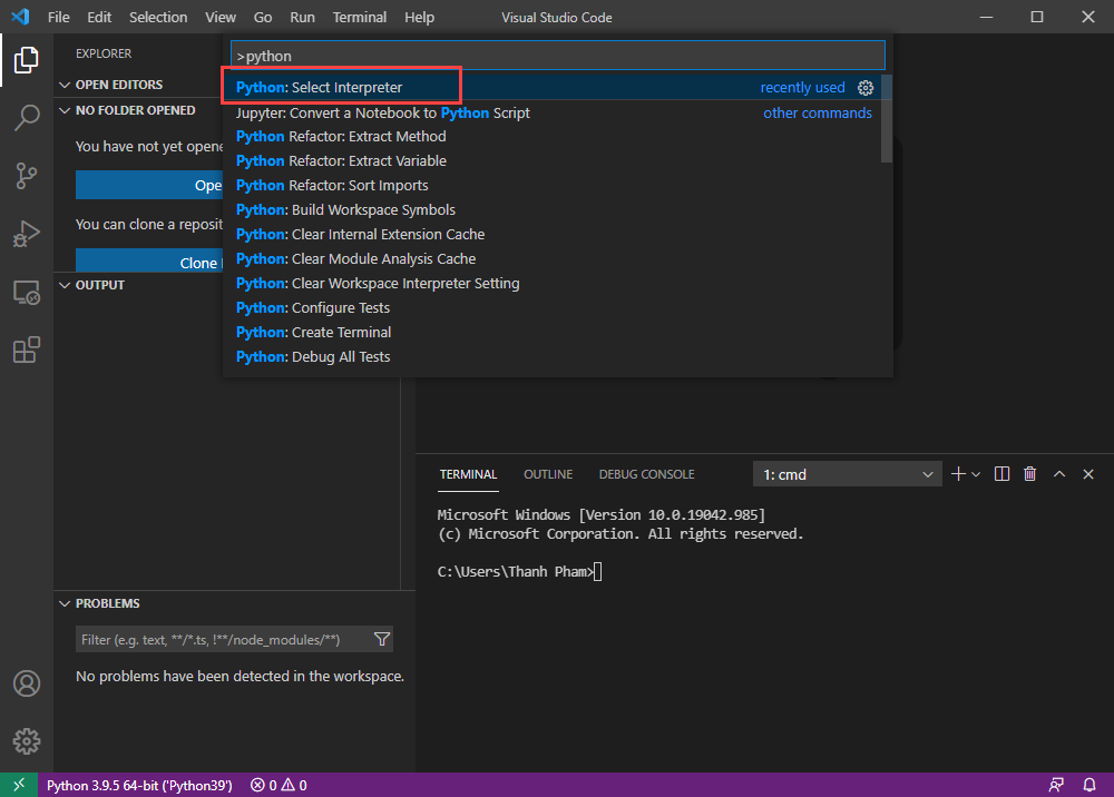 Hướng dẫn bạn lập trình Python với Visual Studio Code Studio Code