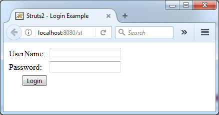 Ví dụ login trong struts2